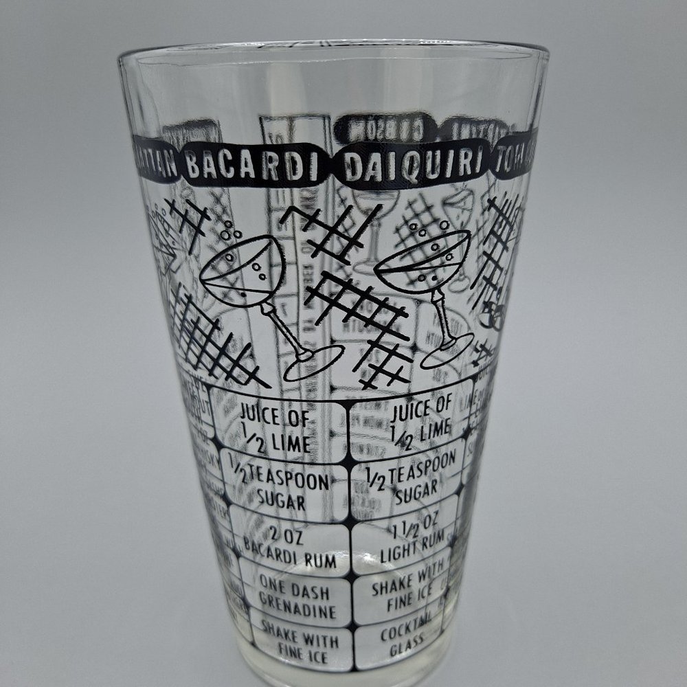 Vintage Federal Glass Bartender Glass